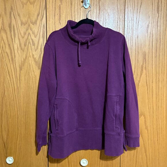 Duluth Trading Co Souped Up Funnel Neck Sweatshirt in Purple - Picture 1 of 5